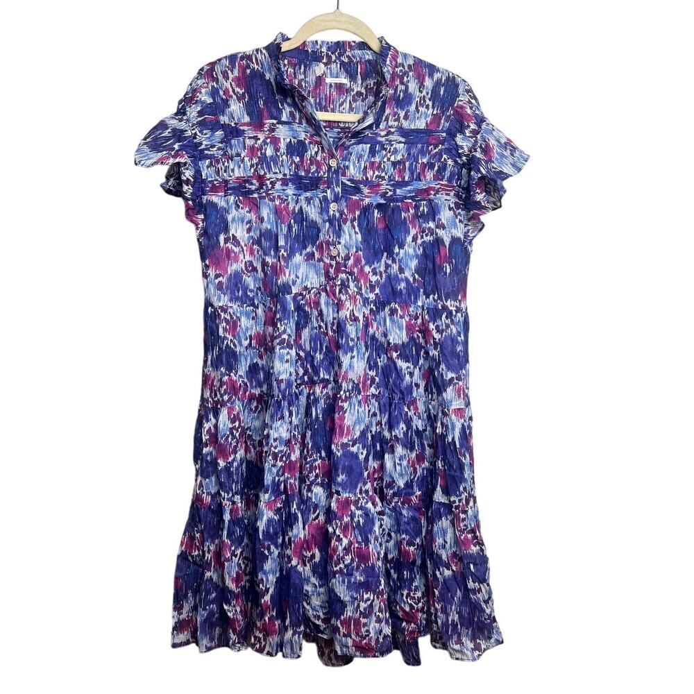 Isabel Marant Etoile Lanikaye Tiered Cotton Mini Dress Sz. 34 (US XS) - Picture 3 of 6